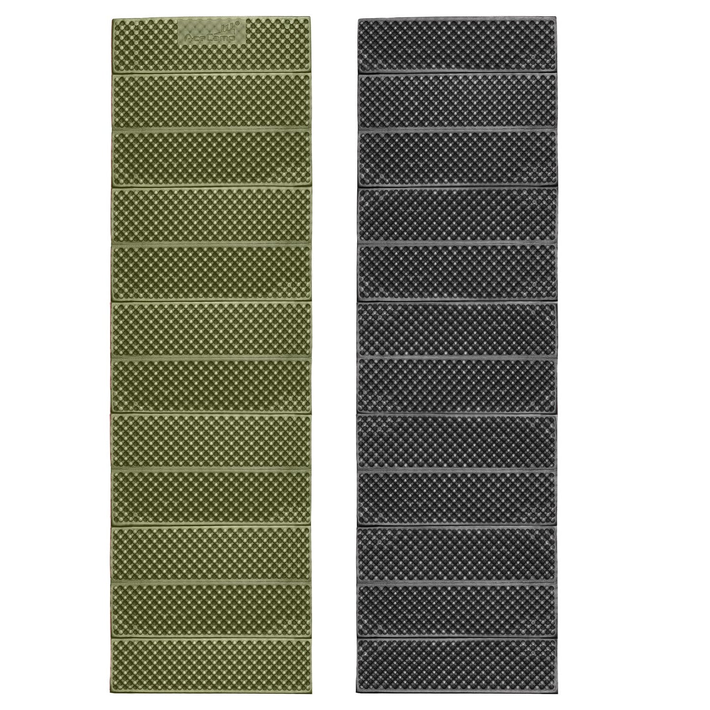 AceCamp Portable Foam Sleeping Pad, Full Length Accordion Sleeping Mat for Camping & Hiking, Lightweight, Soft & Compact Cushion for Sleeping Bag, Comfort, Tent, Rocky Terrain Green
