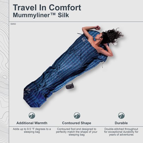 COCOON - Premium - Silk MummyLiner - Checked Silk