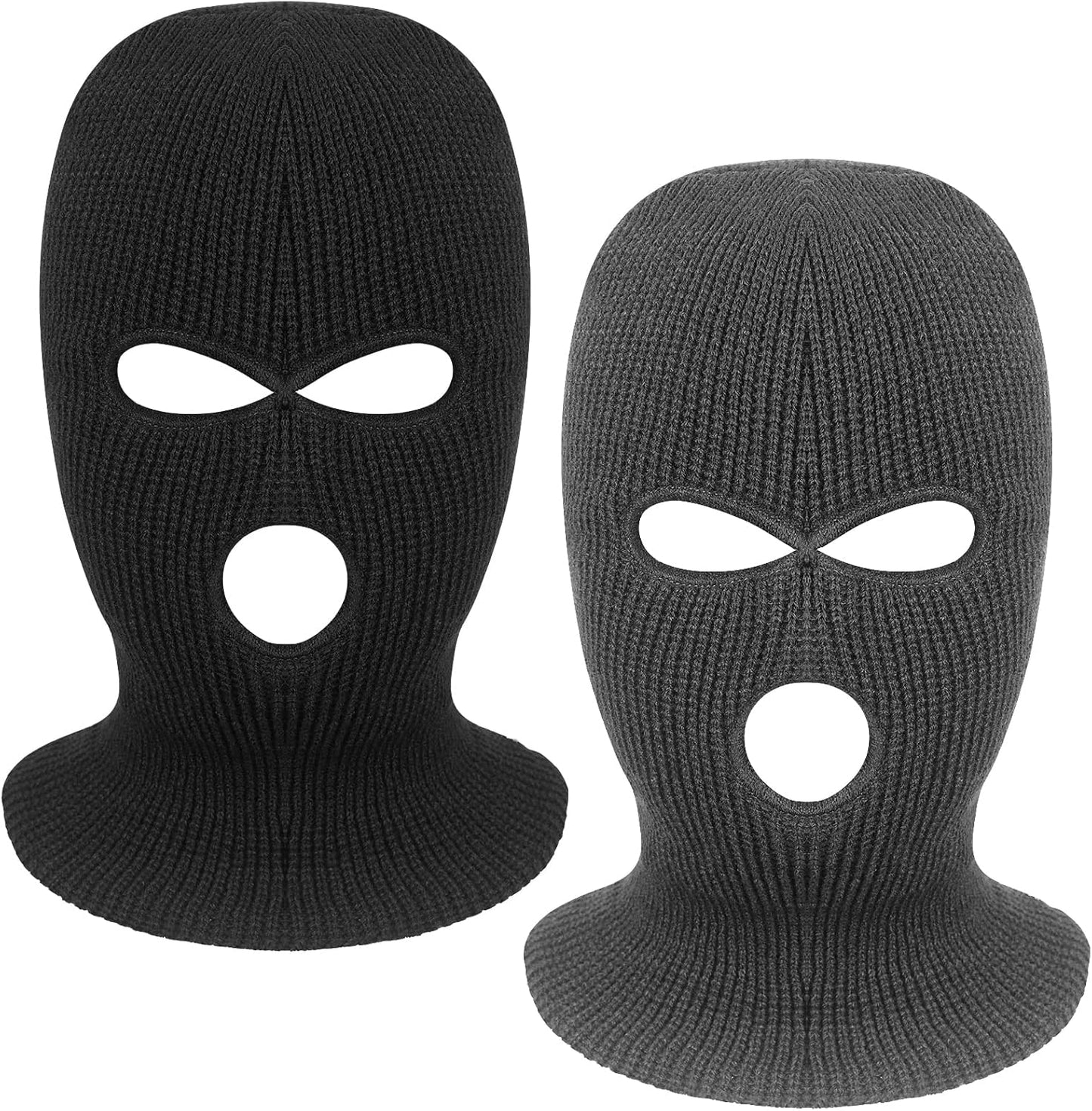 3-Hole Full Face Mask | Knitted Winter Balaclava Cap for Outdoor Sports