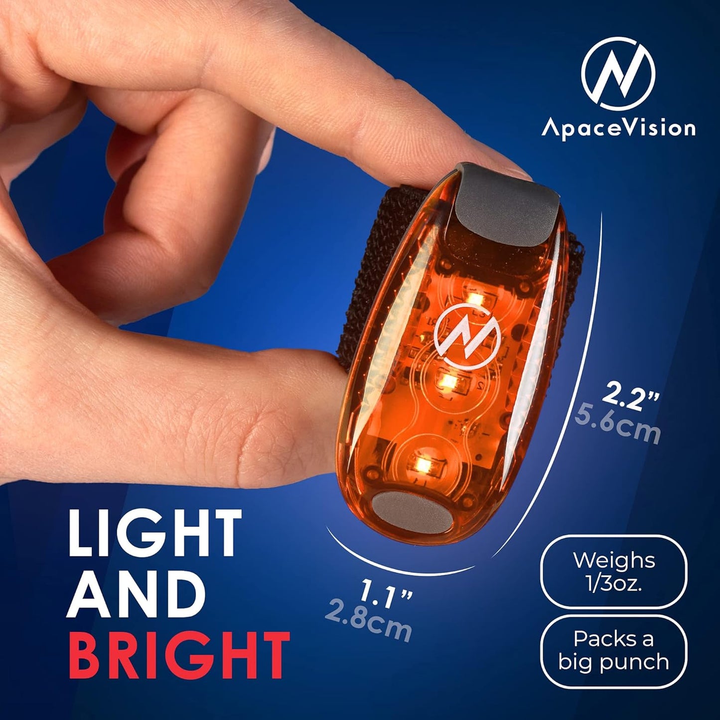 LED Safety Light (2 Pack) - Clip On Strobe/Running Lights for Runners, Dog, Bike, Walking, Boat, Kayak, Stroller and More - High Visibility Accessories for Your Reflective Gear, Bicycle