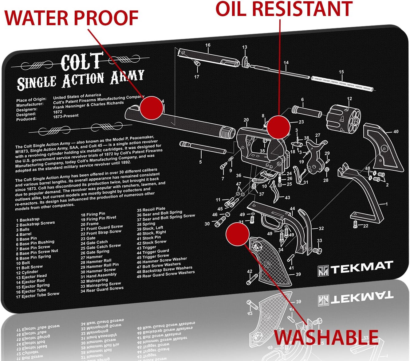 TekMat for use with Colt Single Action Army - SAA
