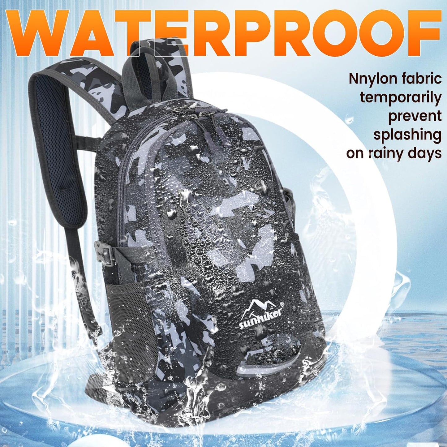 sunhiker Cycling Hiking Backpack Water Resistant Travel Backpack Lightweight SMALL Daypack M0714