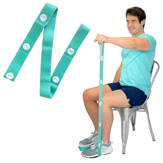 Resistance Bands for Seniors - Exercise Band to Improve Mobility and Strength - Standing & Chair Exercises for Seniors Including Videos and Printable Exercise Instructions - Moderate Strength - Green