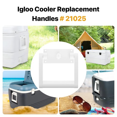 LBB-Parts White Plastic Replacement Cooler Handles,Compatible with Igloo 90-100 Quart Cooler Handle,Cooler Replacement Handles kit