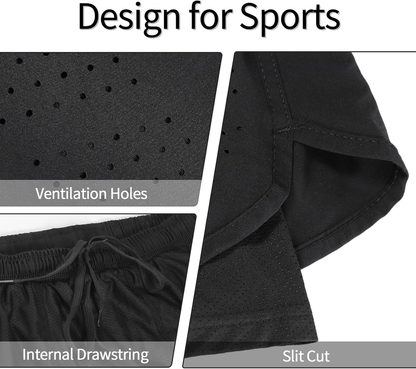 ARSUXEO Men's Active Training Running Shorts 2 in 1