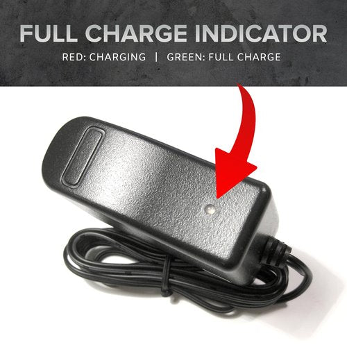 Night Provision 8.4v Battery Charger with Full Charge Indicator. Works with All Bike Light Sets Using 7.6-8.4v Battery Packs Using 2.1mm 5.5mm Connectors
