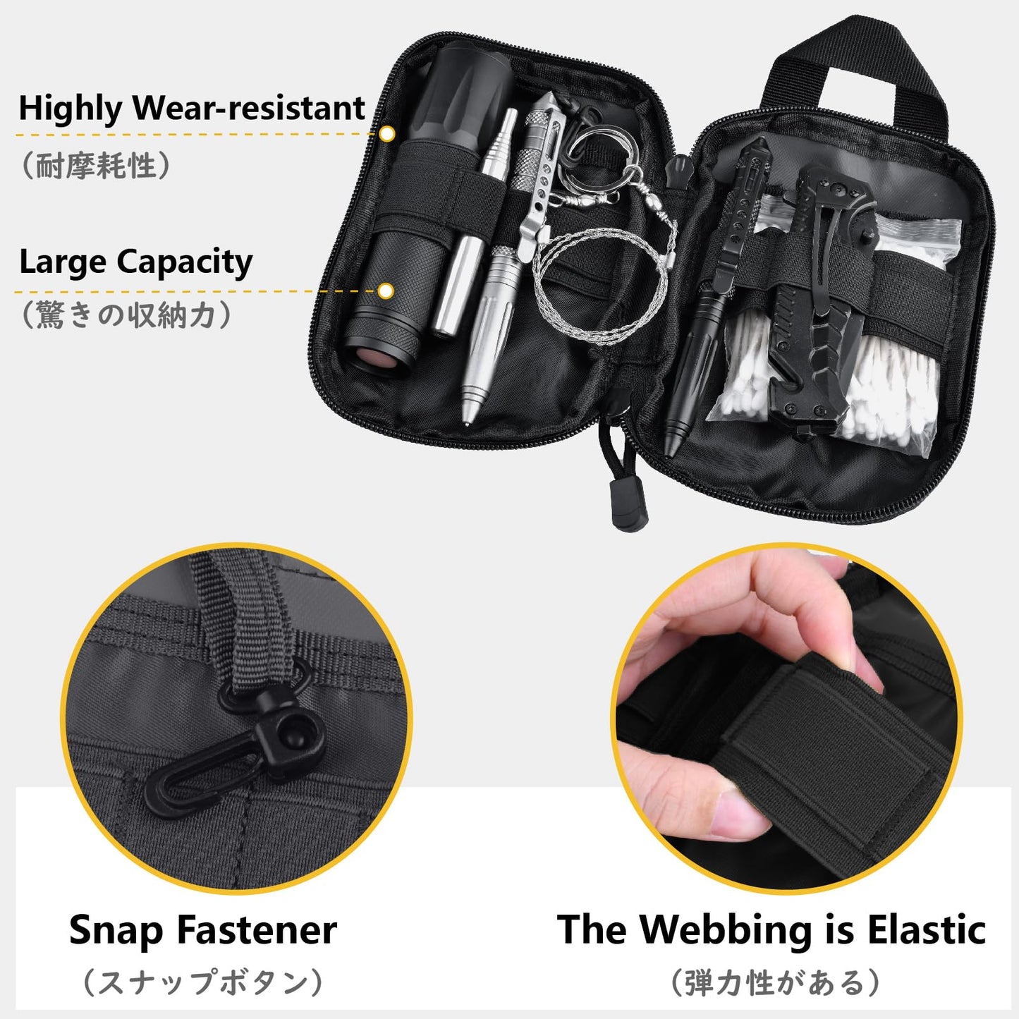 JEELAD Molle Pouches Tactical Pouches EDC Tool Bag Hanging Waist Bag Military Carry Accessory Belt Utility Pouch (Green)