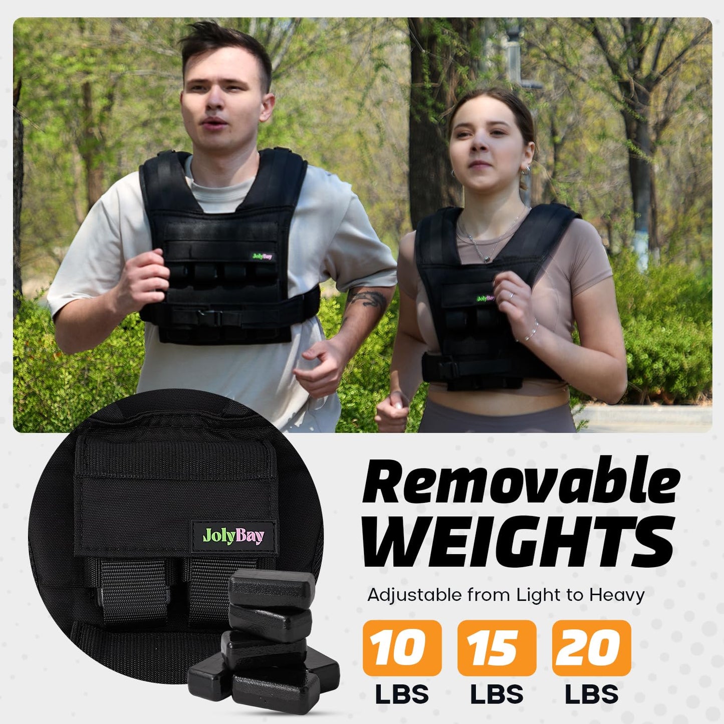 Adjustable Weighted Vest for Men & Women – 20 lbs Compact Fitness Vest with Durable Oxford Cloth, Ideal for Running, Cardio, CrossFit, Gym, Core Balance, Posture Support, and Strength Training