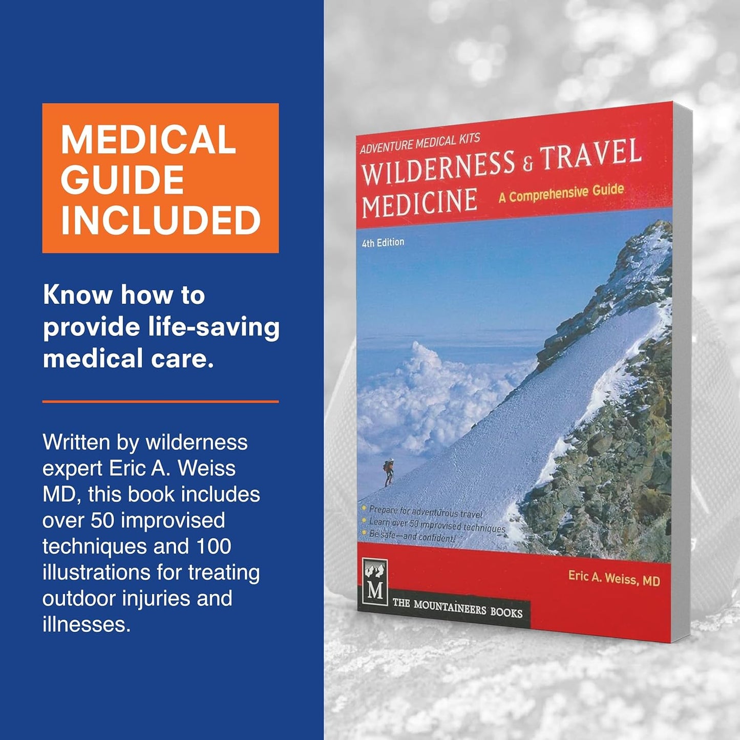 Adventure Medical Kits Mountain Series Medical Kit - Day Tripper Lite - Emergency Medical First Aid Kit - For 2 People for 1 Day - Comes with Bandages, Medication & More - 59 Pieces