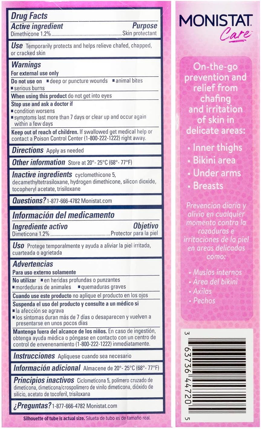 MONISTAT Care Chafing Relief Powder Gel, Anti-Chafe Protection