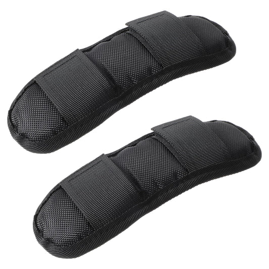 2 Pack Black Shoulder Strap Pad, Extra Thick Shoulder Strap Pad, Removable Luggage Bags Shoulder Strap Pads, Universal Replacement Shoulder Pad, Guitar Strap Pad, Fastener Cushions for Shoulder Bags