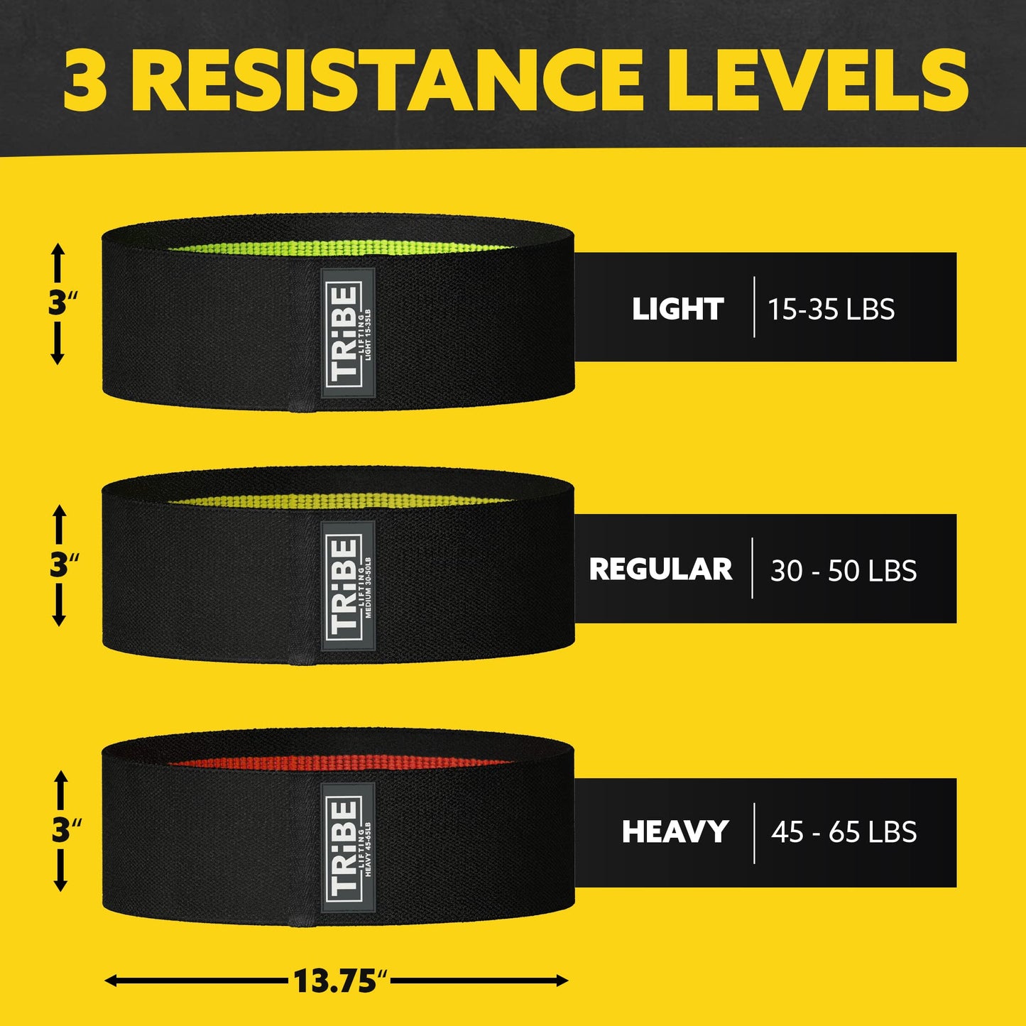 Fabric Resistance Bands for Working Out - Booty Bands for Women and Men - Exercise Bands Set for Legs and Butt (Set of 8)