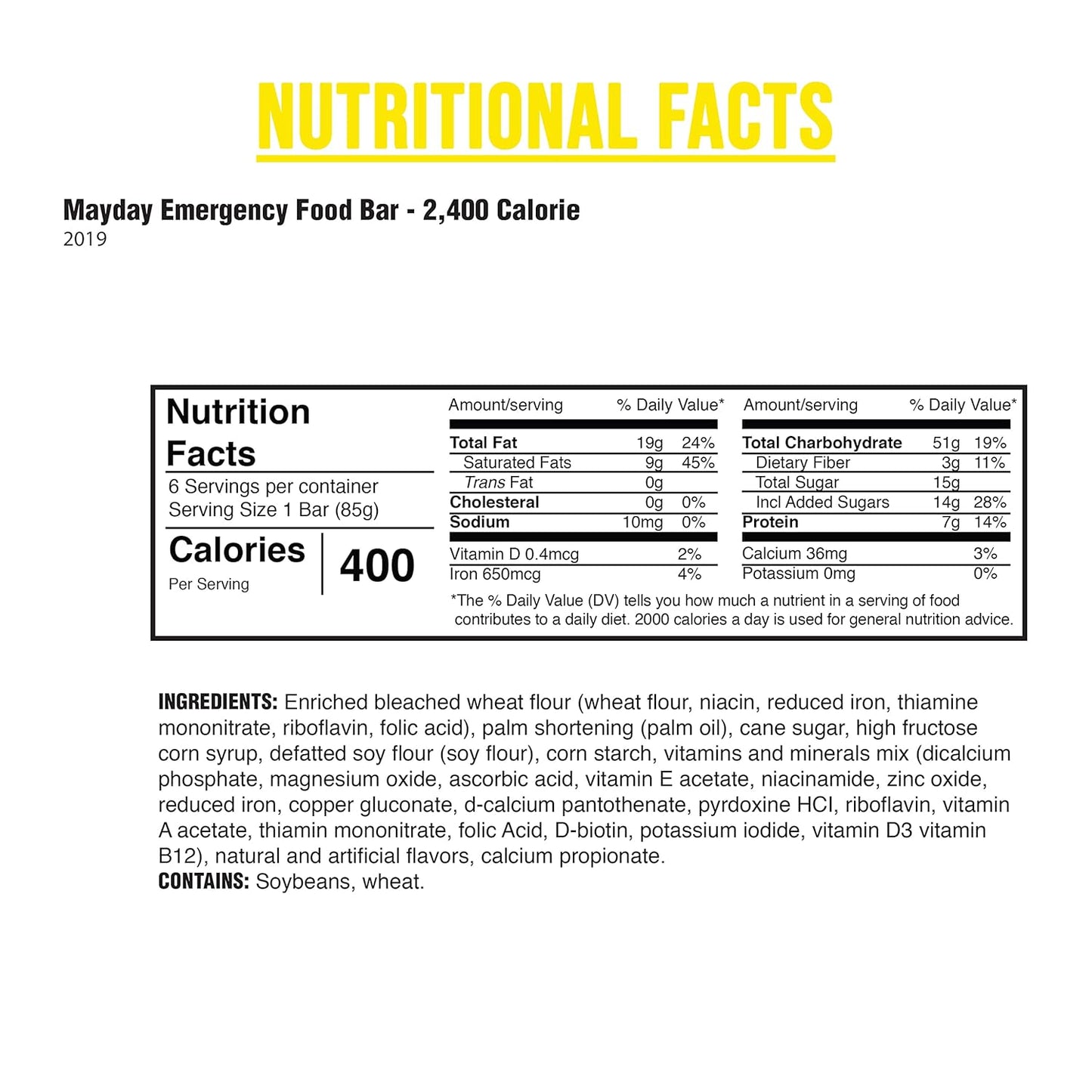 9 Meals 3 Day 3600 Calorie Emergency Survival Food Bar Ration Car Kit Bug Out