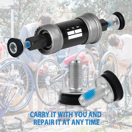 SATUY Bike Hex Crank Arm Fixing Bolts with Caps, 8mm Metal Bicycle Crank Allen Key Bolt Screws for Bicycle Square Cranksets and Bottom Brackets (4 Pcs)
