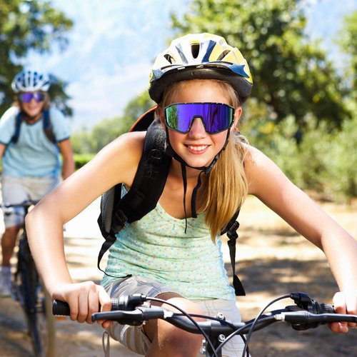 Derowern Youth Baseball Sunglasses, Kids Polarized Sports Sun glasses, Lightweight TR90 Frame UV400 Protection Outdoor Glasses for Boys Girls Softball Cycling Golf