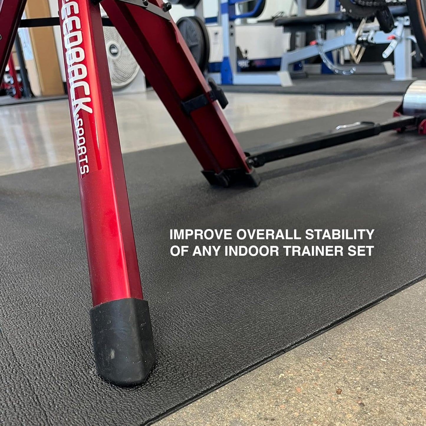 Feedback Sports | Bicycle Trainer Mat | Non-Slip Surface, Cycling Cleat Safe | Place Under Bike Trainer | Protect Flooring