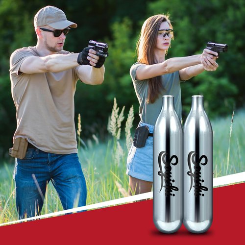 Soyishi 25 Count 12 Gram CO2 Cartridges for Paintball - CO2 Cylinder Non-Threaded CO2 Powerlet Cartridges for BB Gun, Airsoft, Air Gun, Pepper Gun P2P HDP