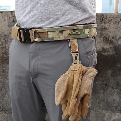 Gwild Concepts Belt Glove Clip Tactical Gear MOLLE Snap Hook Gloves Holder Battle Belt Accessories for Gloves Keychains,2pcs,Camo