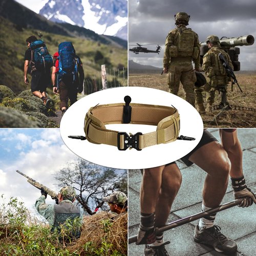 OCANXUE Tactical Belt Molle Duty Belt Padded Utility for Airsoft