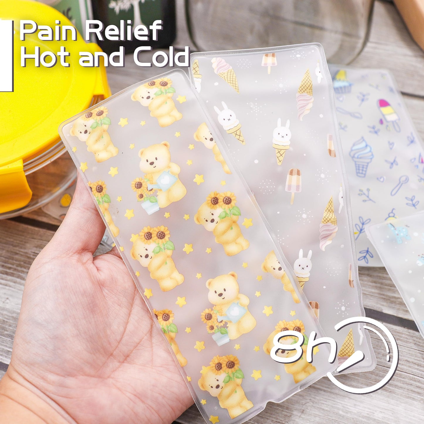 Small Ice Packs, Boo Boo Ice Pack for Injuries Kids Hot Cold Ice Packs Bulk Reusable Small Ice Pack Cold Compress for Pain Relief, Outdoor Food Preservation, Kids Cooling, Sports Injuries(5PCS)