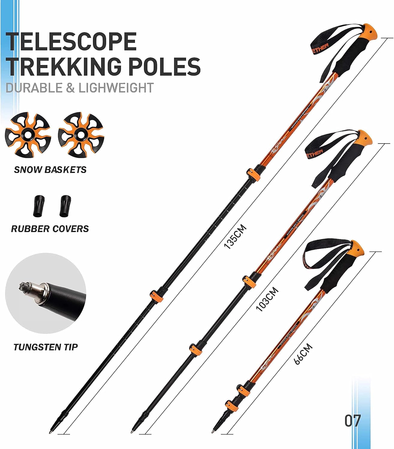 G2 21/25/30/36 Inches Light Weight Snowshoes with Toe Box, EVA Padded Ratchet Binding, Heel Lift, Flexible Pivot Bar, Durable Back Strap, Trekking Poles, Carrying Bag, Snow Baskets(6 colors available)