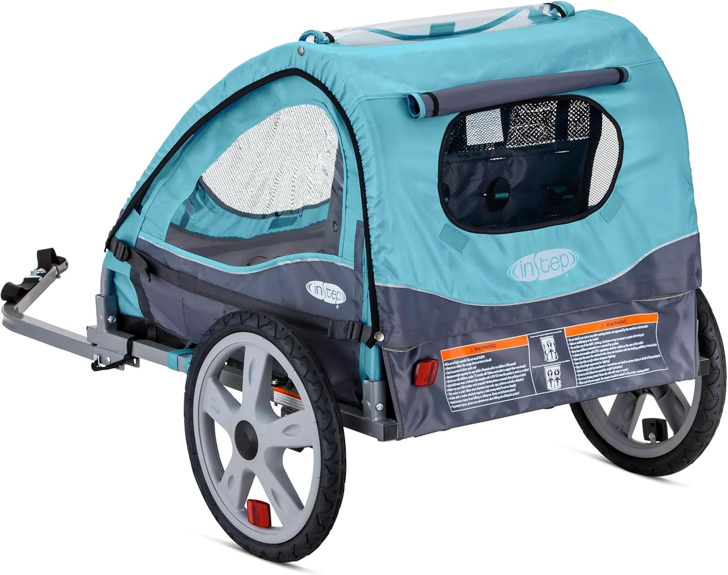 Take 2 or Sync Kids Bike Trailer, Single or Double Seat, Universal Coupler, Folding Frame, Quick-Release Wheels, Canopy with Bug Screen and Weather Shield, Bike Trailer for Kids