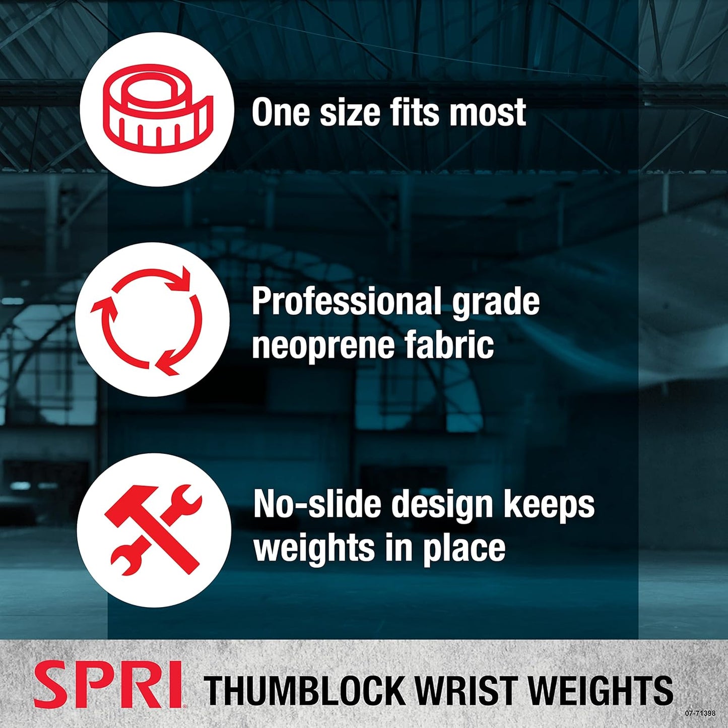 Wrist Weights Set for Arm Training - SPRI Thumblock Weights for Men & Women (2lb/4lb)