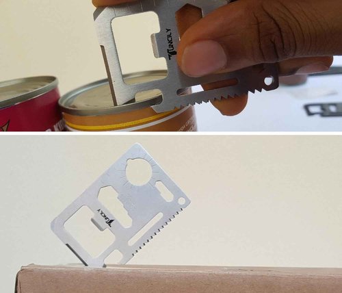 11-in-1 Survival Credit Card Multitool - Silver Wallet Tool, Tactical Utility & Bottle Opener | Perfect Gift for Any Occasion
