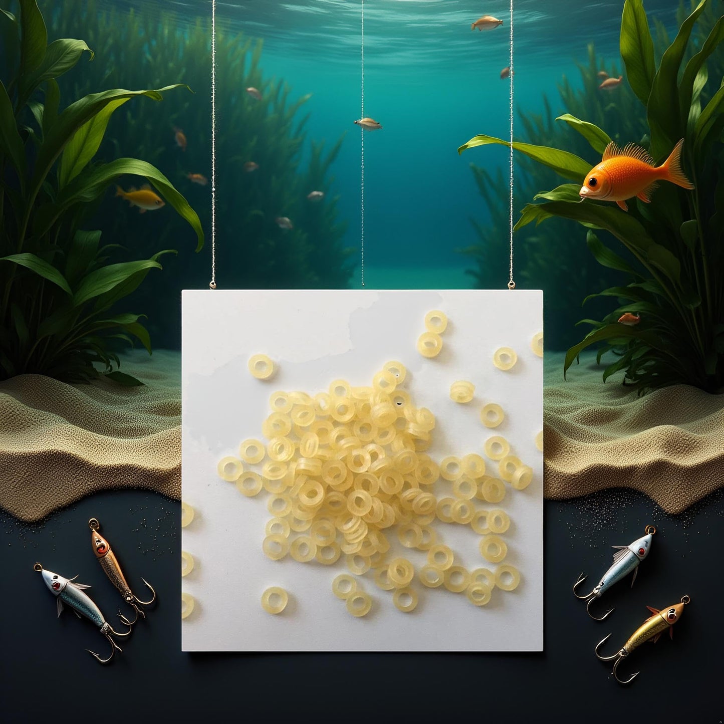 70Pcs Pellet Bands,Micro Pellet Bait Bands Match Coarse Fishing Terminal Tackle 2mm Rubber for Fishing Carp Hair Rigs and Hooks Convenient to Carry,Lures Attractants,Hunting and Fishing,Bait Rigs