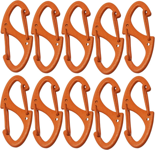 Small Carabiner Clips 1.6 inch(41mm) Metal Double Sided Spring Gate Snap Hooks Keychain Clasp Accessories