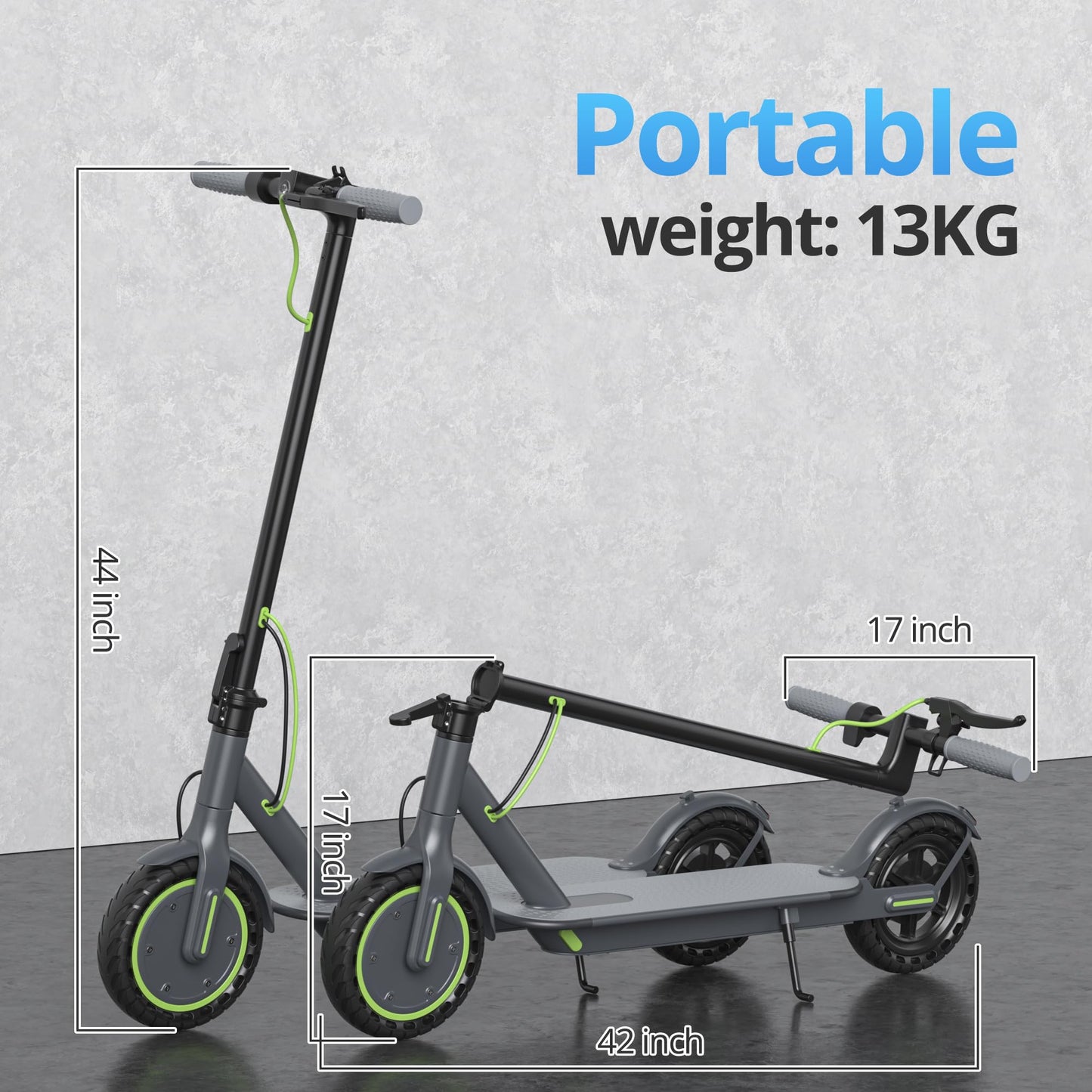 Roinside Electric Scooter for Adults - 8.5" Solid Tires, 350W Motor, Up to 19 MPH and 16 Miles Long-Range Commuting Folding E-Scooter with Dual Braking System and Smart App