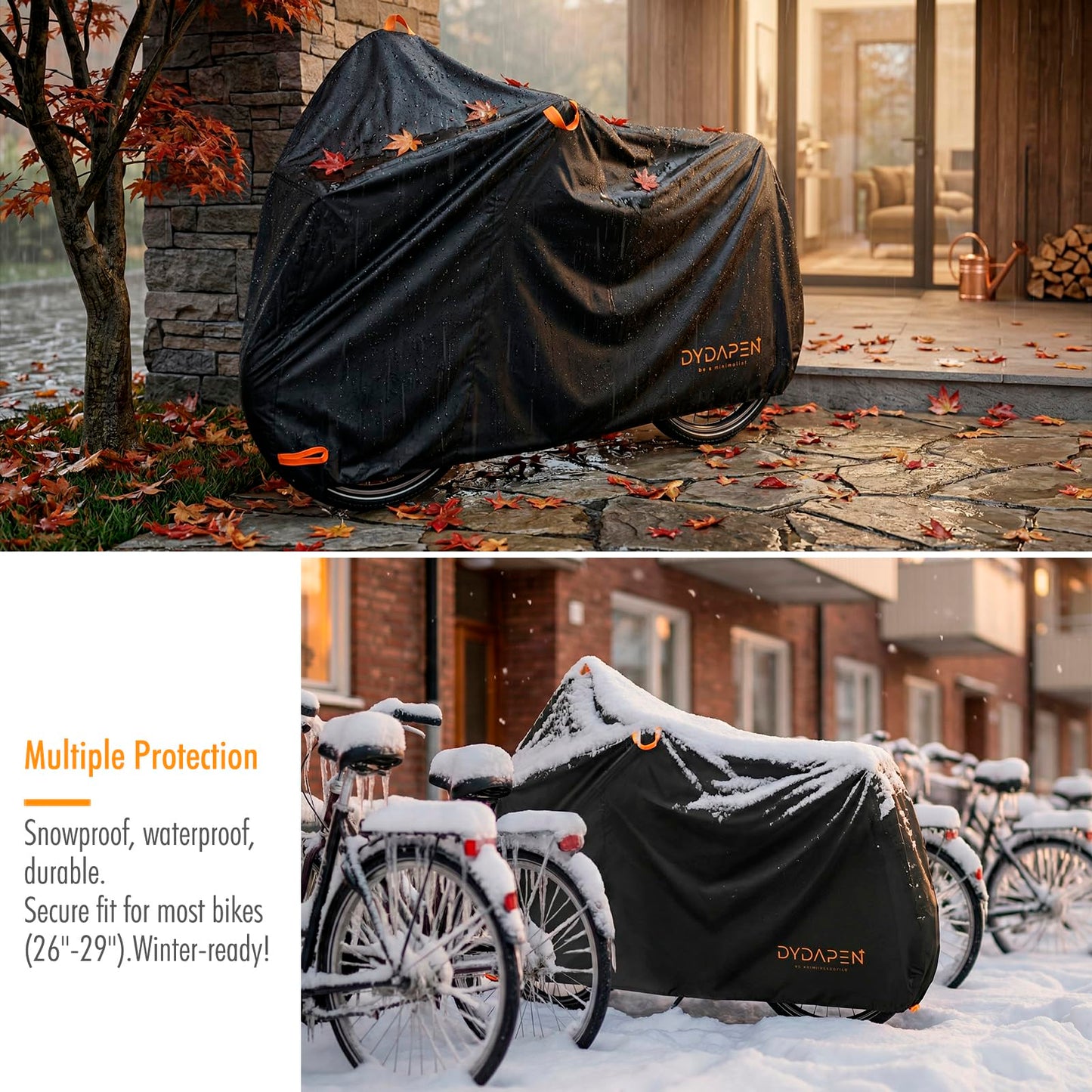 Bike Cover Waterproof Outdoor, Bicycle Cover Outdoor Storage Waterproof Protect from Rain Dust UV for Ebike Electric Bike Mountain Road Bike (XL for 1 Bike)