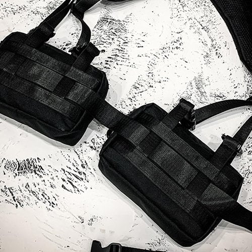 Maizoon Anti-theft Chest Bag for Men and Women Streetwear Tactical Backpack Casual Outdoor Sports Adjustable Shoulder Strap Vest Ideal for Fishing Hiking Cycling Black