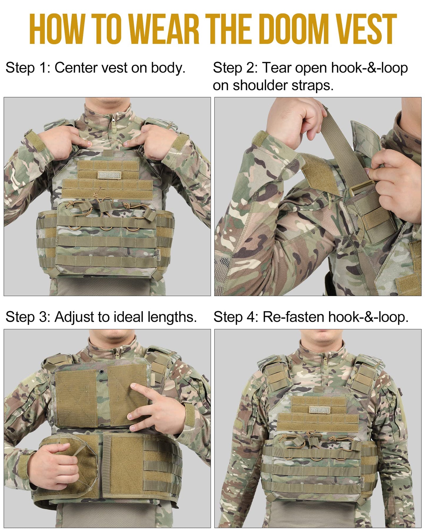 OneTigris DOOM Tactical Vest Adjustable Airsoft Vest