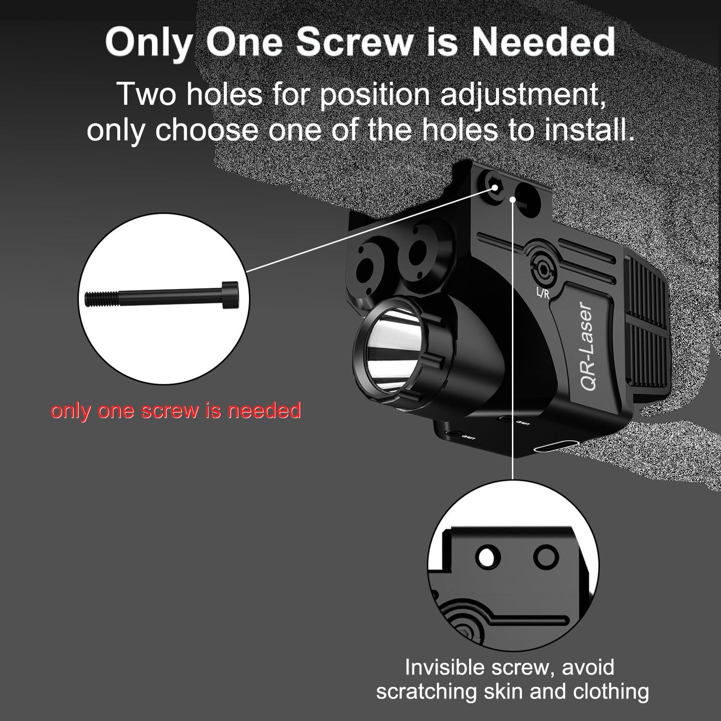 3 in 1 Purple Blue Laser Light Combo, 800 Lumens Tactical Flashlight Laser Sight, Built-in USB Rechargeable Battery, Adjustable Compact Tactical LED Light Laser Beams for Handguns with a Rail