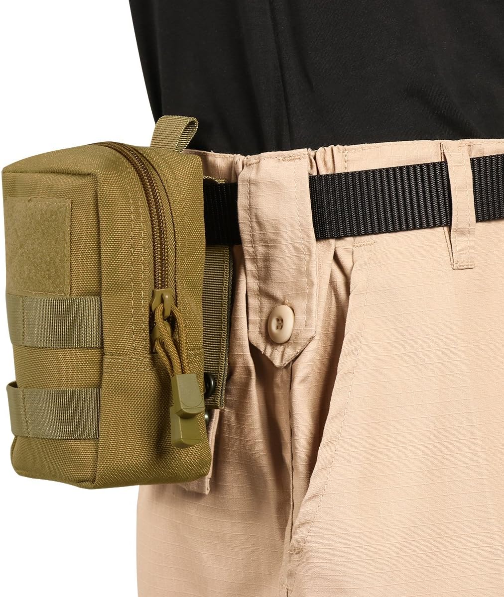 IronSeals Tactical Molle Pouches Multi-Purpose Military Nylon Waist Pack Utility Bag Detachable Patches Pouches for Dog Vest Harness