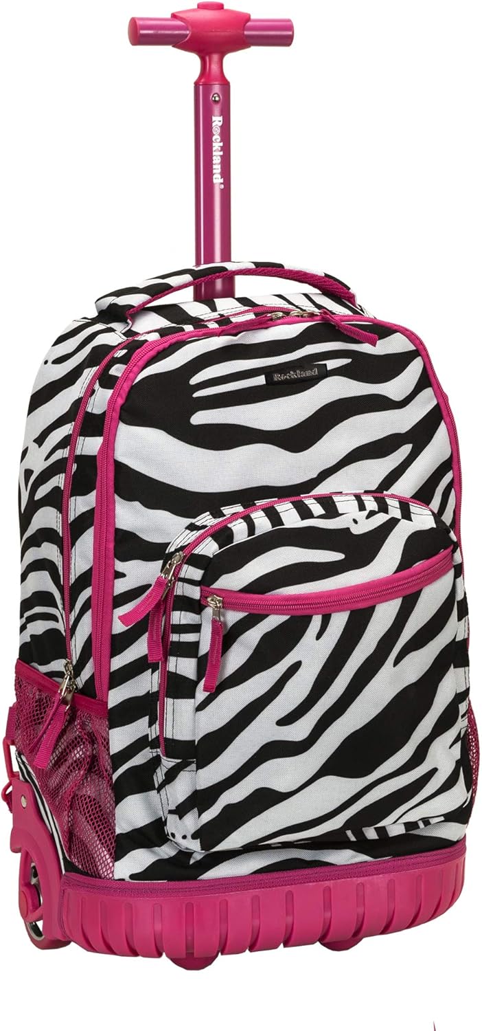 Rockland Single Handle Rolling Backpack, PURPLEPEARL, One Size
