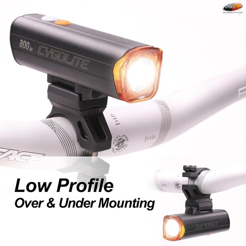Cygolite Velocity Endurance 800 Lumen Bicycle Light– Anodized Aluminum Alloy- High Run Time–9 Modes– Fine Tunable Brightness-Compact IP67 Waterproof– Hard Mount– USB-C Charge–Road, Mountain, Commute