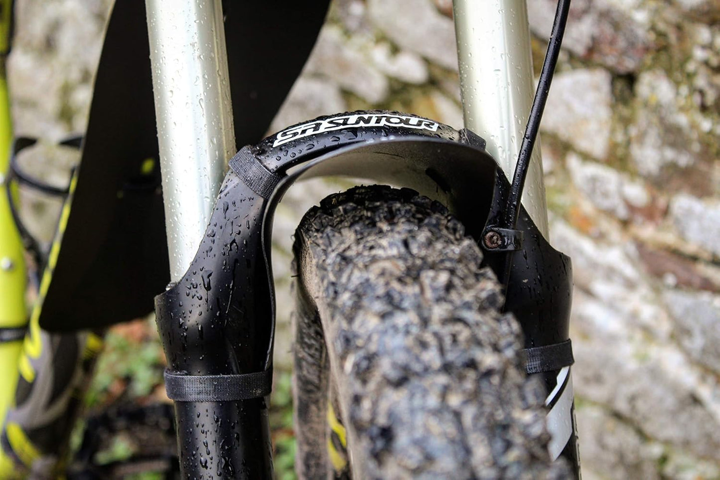 Mucky Nutz Face Fender XL, Black, Stainless Steel, Mountain Bike, Front