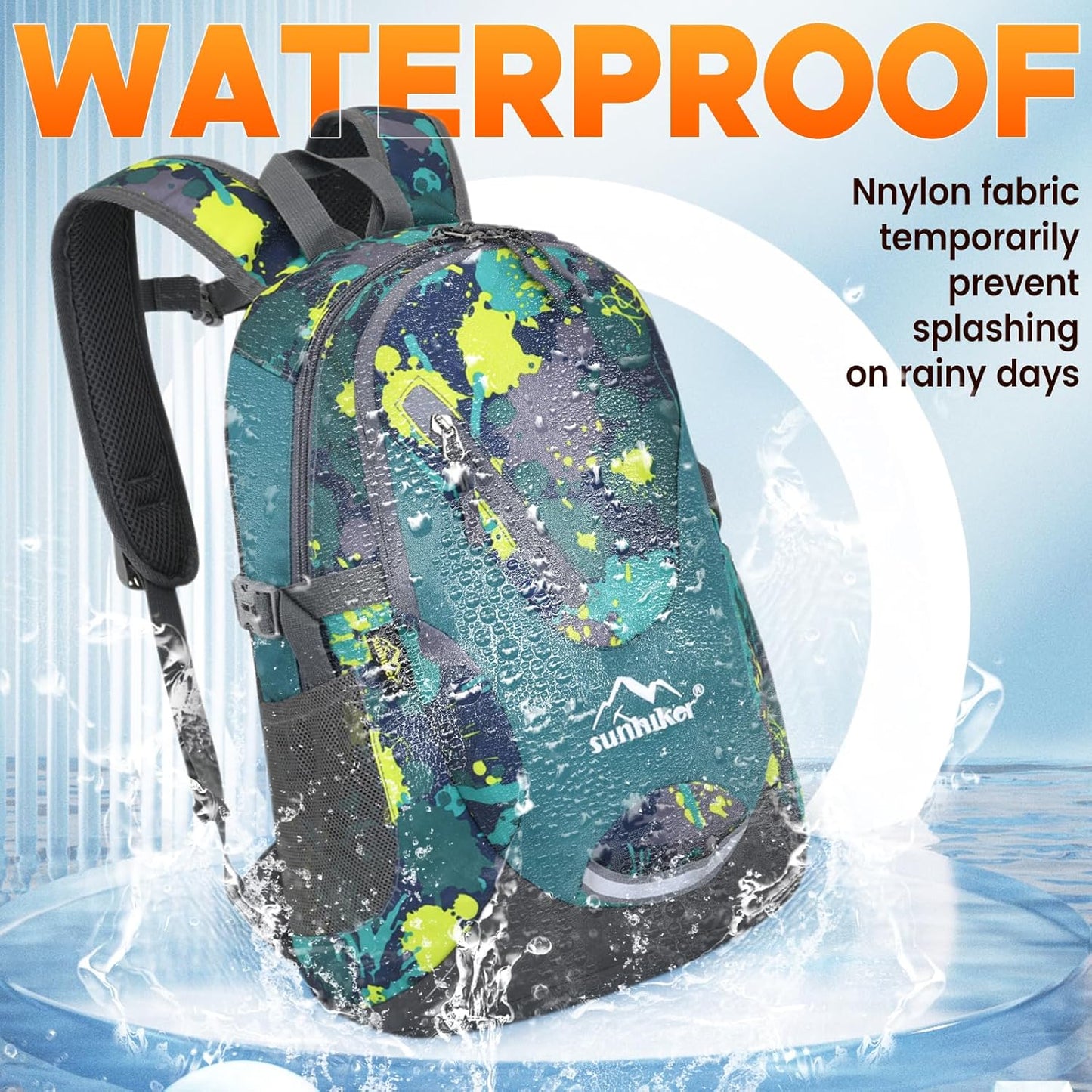 sunhiker Cycling Hiking Backpack Water Resistant Travel Backpack Lightweight SMALL Daypack M0714