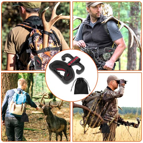 Deer Drag Harness, Heavy Duty Deer Dragging Rop - Sturdy Non-Slip Handle Paired with 66 Inch Nylon Reflective Rope - Includes Storage Bag