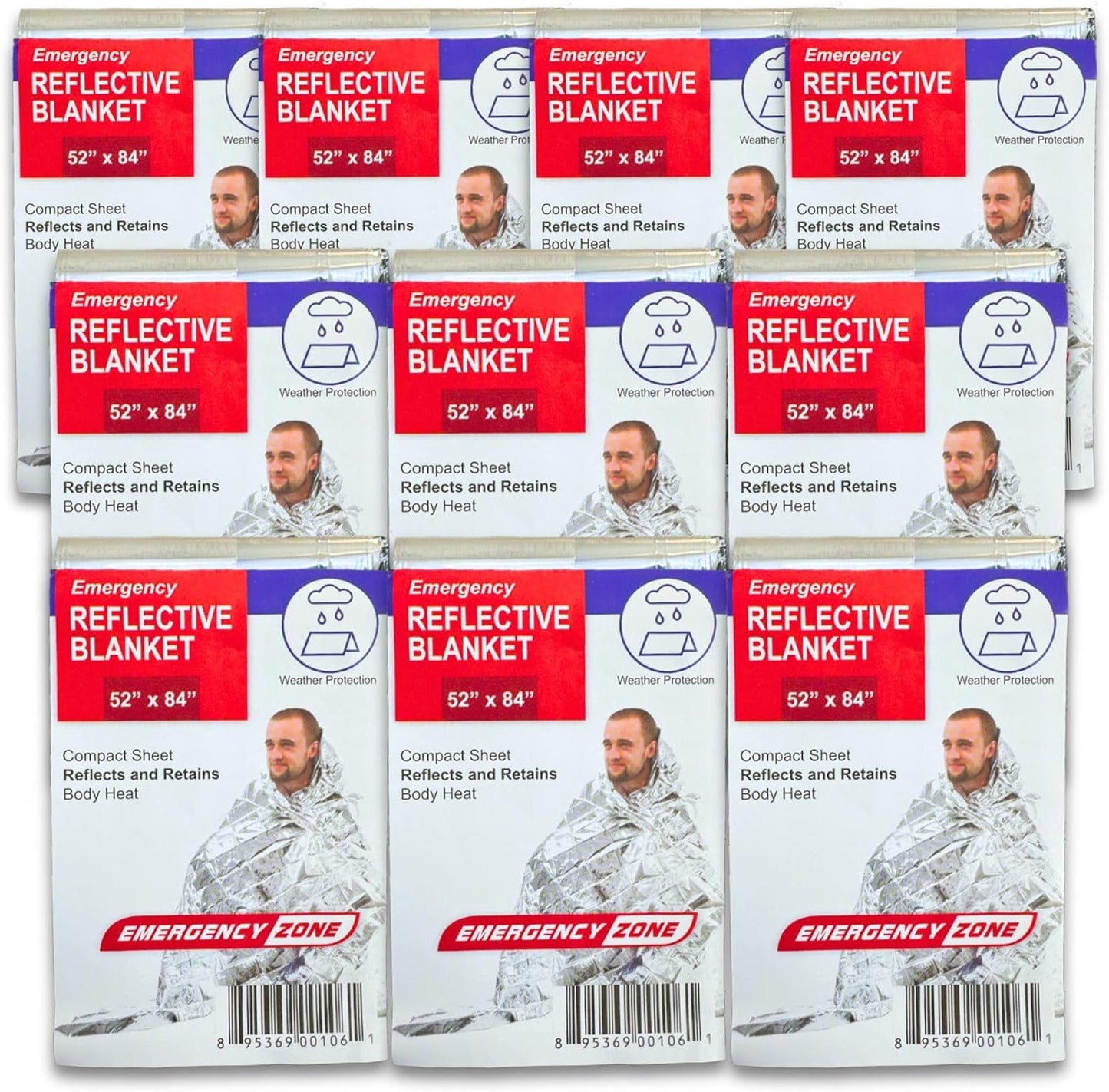 [1 Pack] Thermal Reflective Emergency Blanket 52”x84” | Emergency Mylar Blankets | Survival Blanket for Survival Supplies | Camping, Hiking, or Emergencies