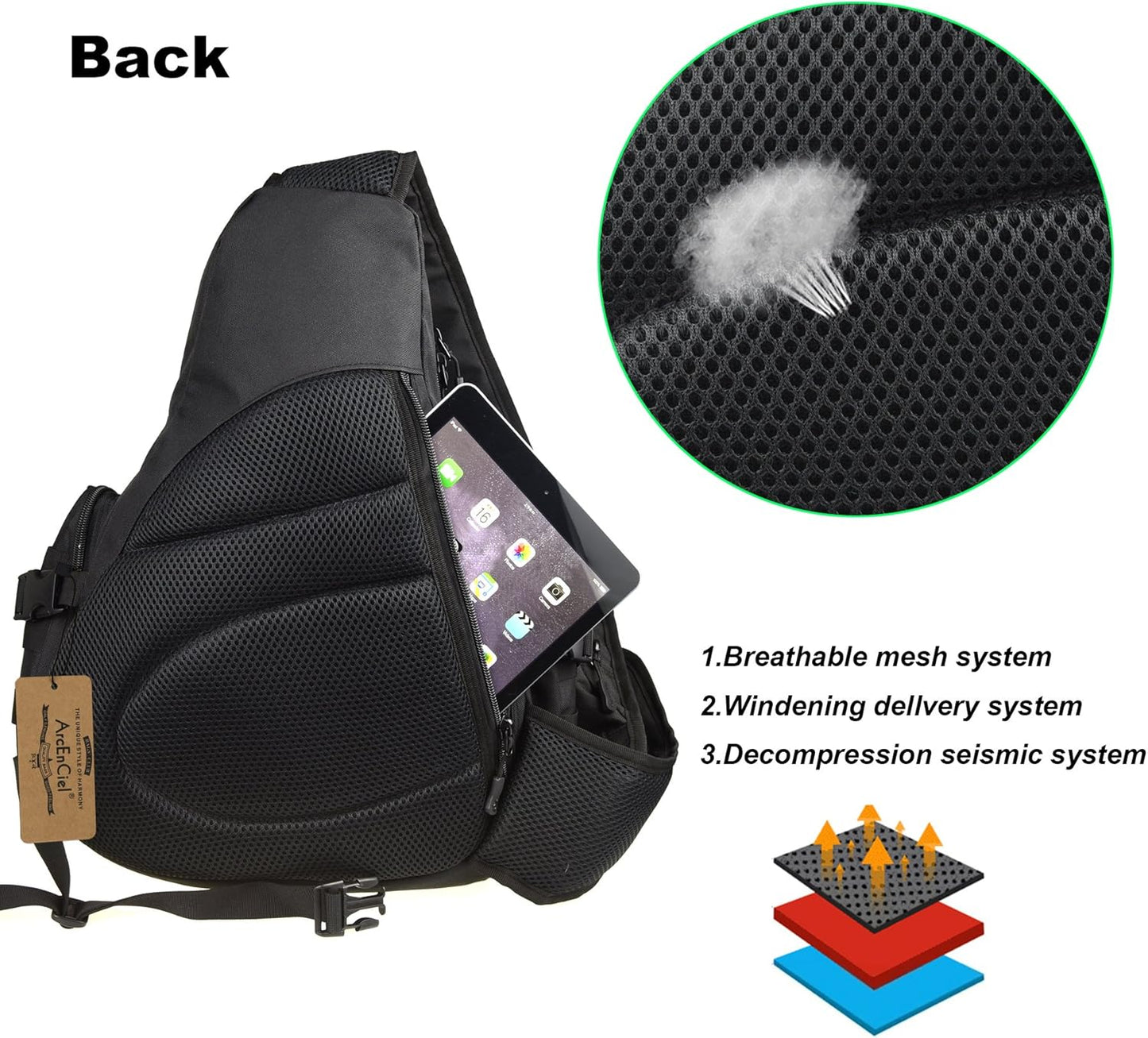 Tactical Sling Pack - Military Molle Crossbody Shoulder Bag with Custom Patch