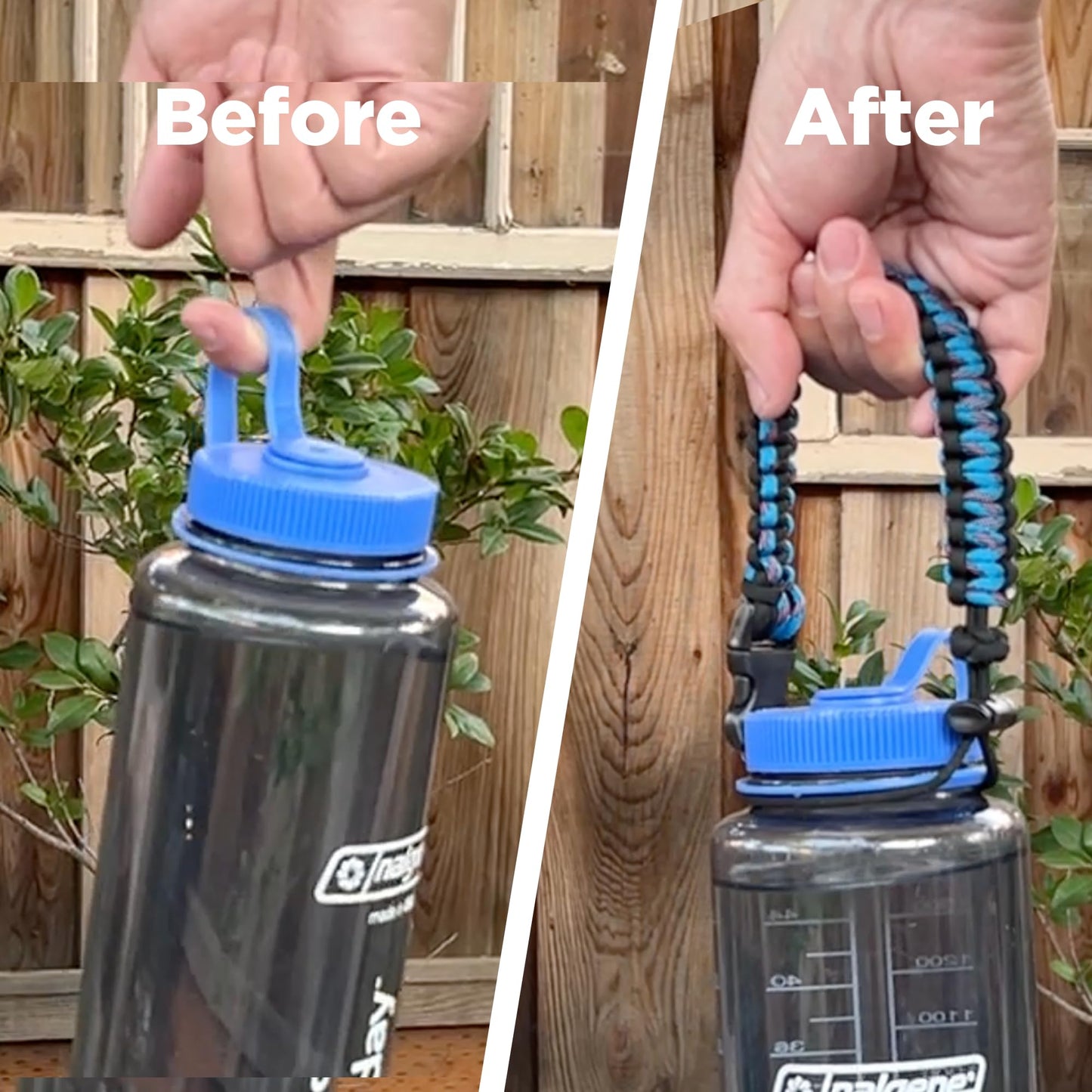 Gearproz Hydrocord Handle for Nalgene Water Bottles, Fits Wide Mouth Water Bottles, Durable Carrier, Secure Accessories, Compatible with 32oz, 36oz, 48oz Water Bottle (Yellow)