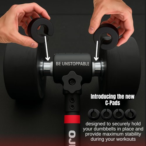 OJEXA Dumbbell Converter to Barbell Set - Adjustable weights & Up to 200 lb Capacity Weight Barbell - Steel Clamp - Barbell Dumbbells Converter for Home Gym - Weight Lifting for full Body Workouts