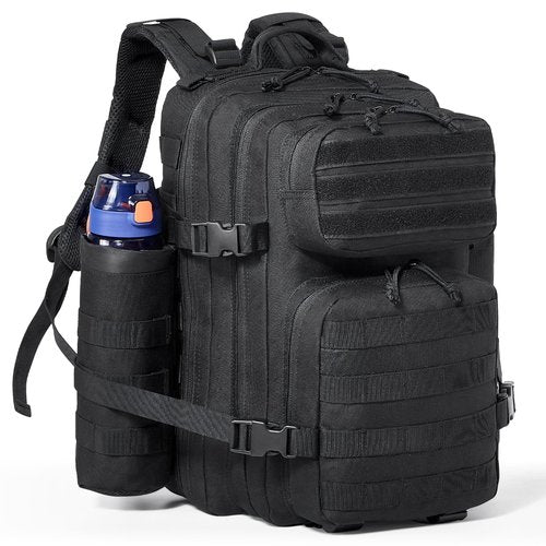 VEVOR Tactical Pack, 25L Military Tactical Pack with Molle Design & 3 Compartments & Bottle Holder, Army Assault Pack Bag for Men and Women, Range Gear Pack for Outdoor Adventure, Hiking, Hunting