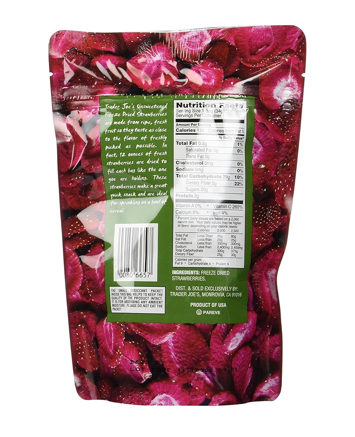Trader Joe's Freeze Dried Strawberries (2 Pack)