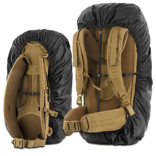 M-Tac Backpack Rain Cover Waterproof - Bag Rain Cover 50-60L - for Hiking Travel Camping Military (Black, Large)