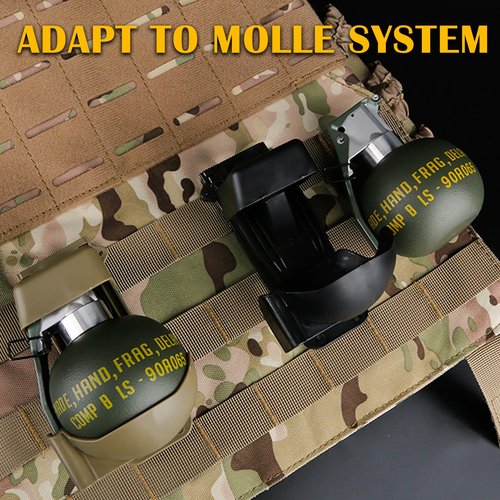 Zhongren Dummy Grenade Toy Model Plastic Grenades CS Airsoft Tactical Gear Accessories for Army Fans Cosplay Movie Props Outdoor (M67)