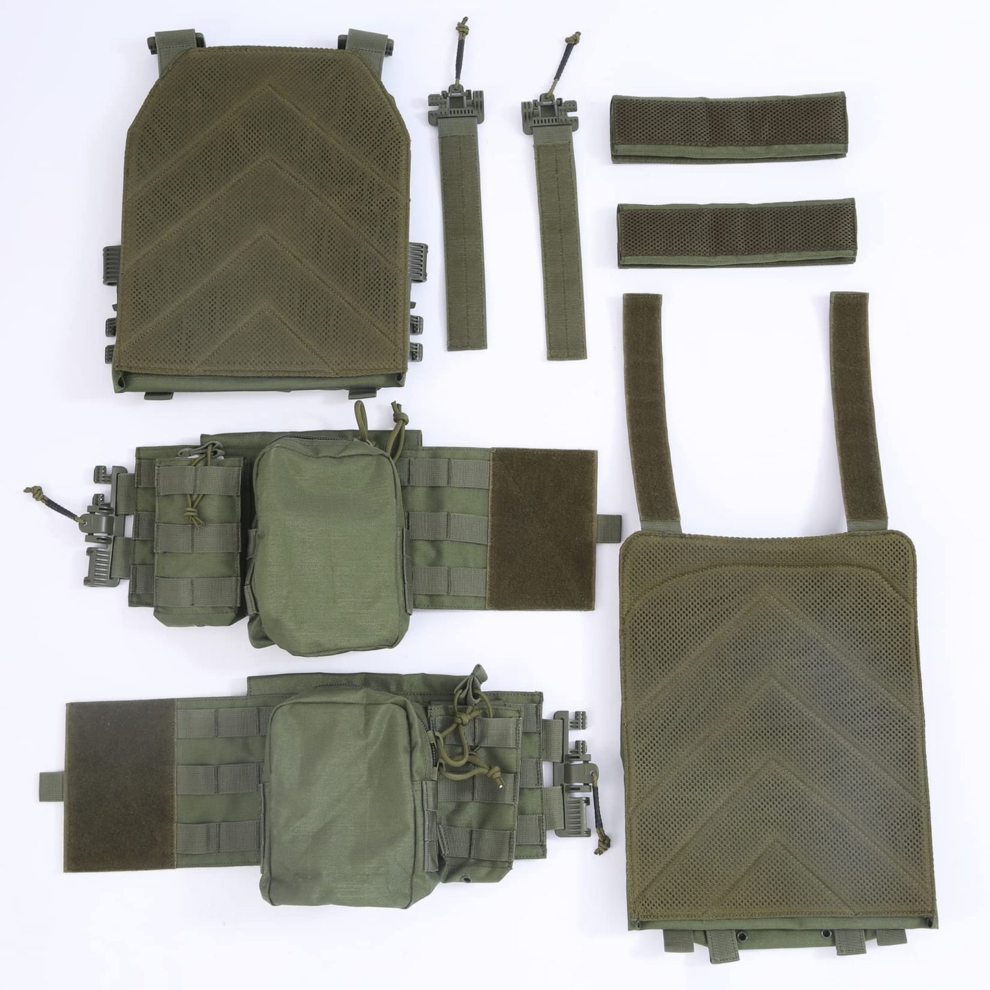 Cilbmua Tactical Vest Quick Release for Men Outdoor Molle Airsoft Vests Adjustable Breathable Weighted Gear for CS/Training (Green)